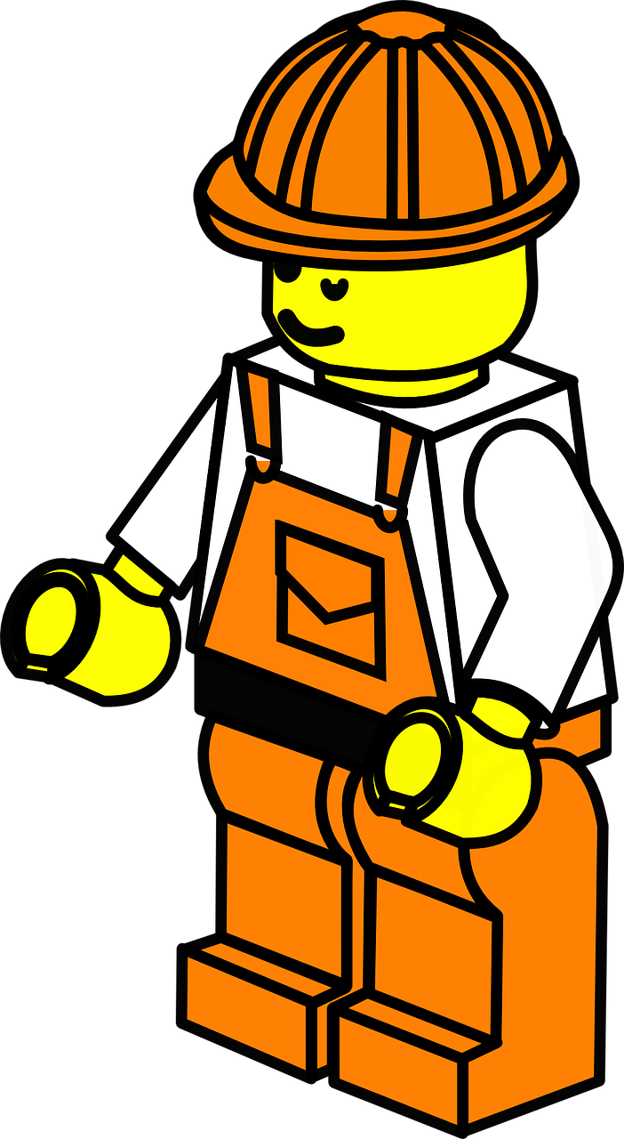 Construction Worker - Lego Construction Clip Art - Png Download (702x1280), Png Download