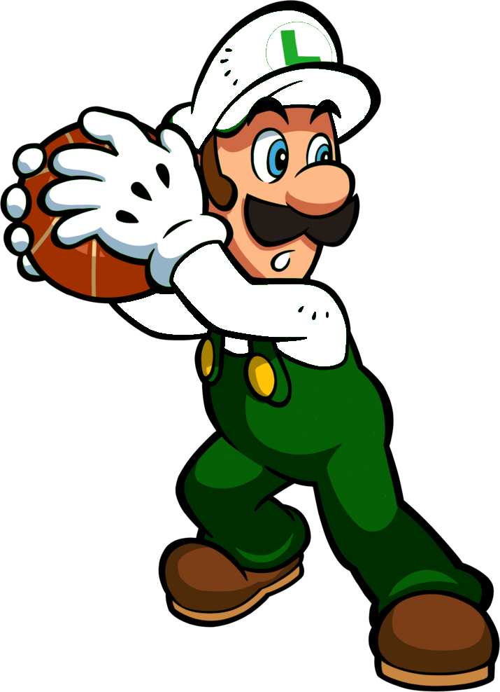 Basketball - Mario Slam Basketball Luigi Clipart (715x988), Png Download