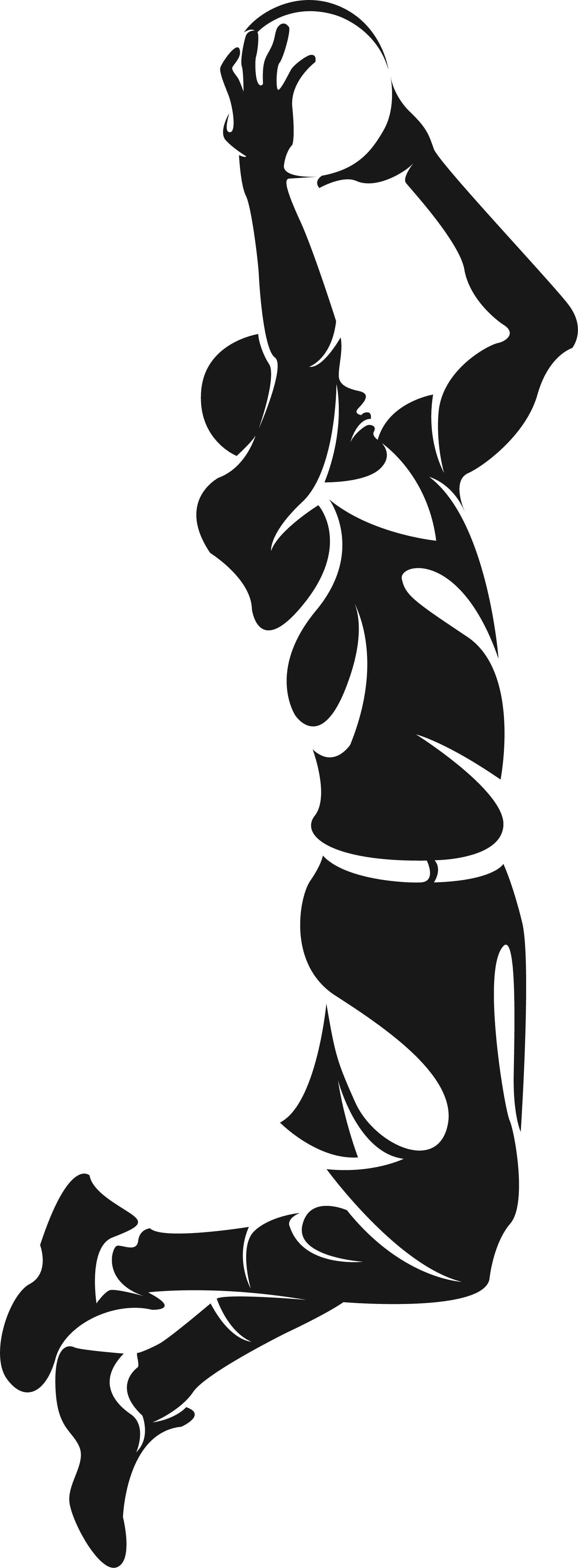 Boys Basketball Clipart 101 Clip Art Clip Free Stock - Boys Basketball Clipart Black And White - Png Download (1805x4893), Png Download