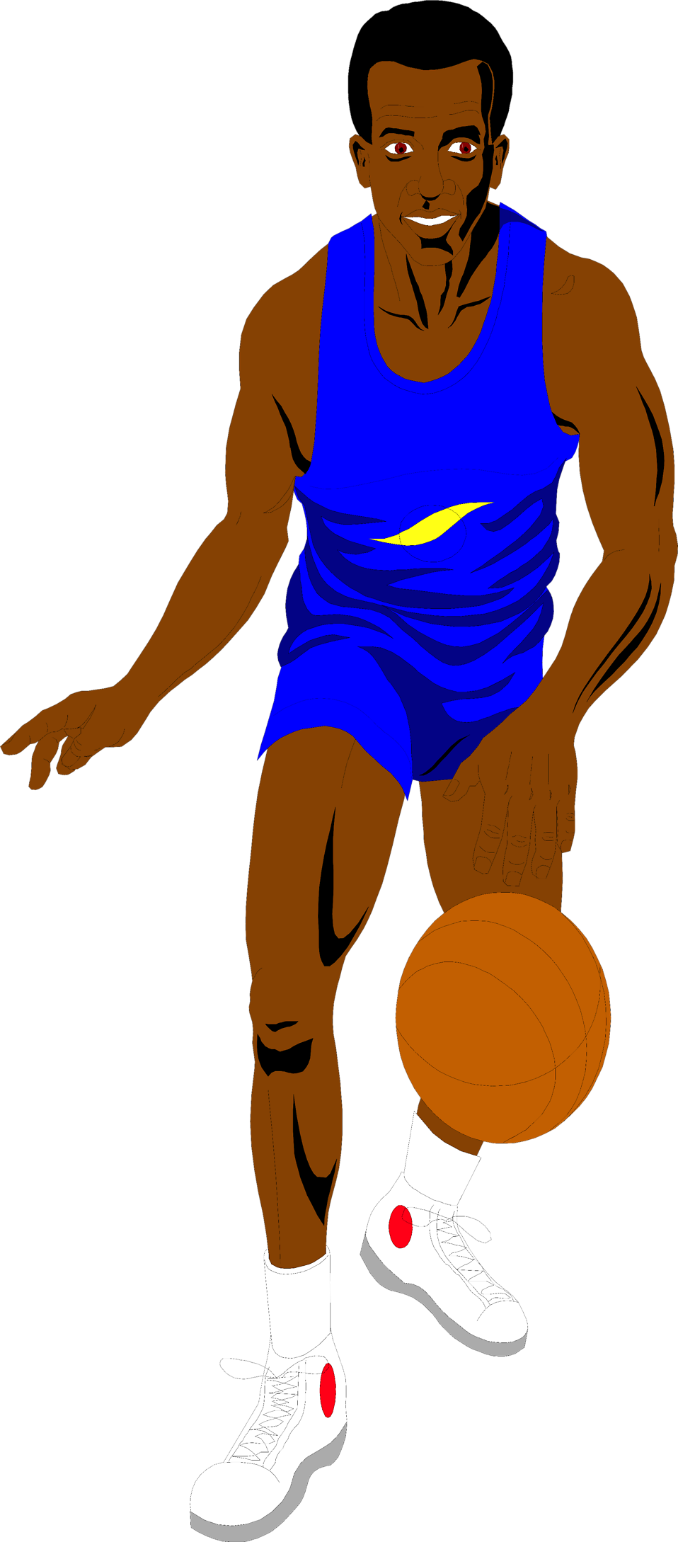 Dunking - African American No Background Clipart (958x2178), Png Download