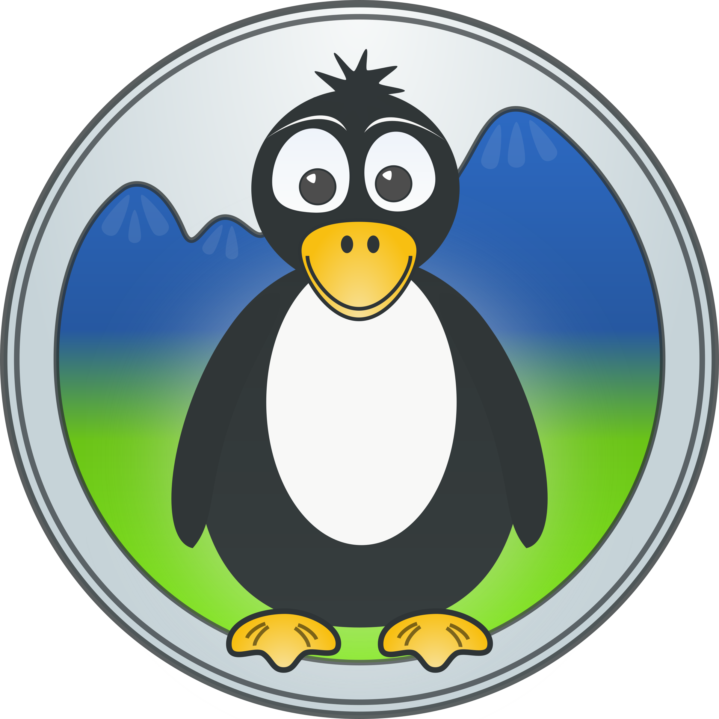 A Penguin In The Mountains Clip Art Download - Breast Cancer Penguin Magnet - Png Download (800x800), Png Download
