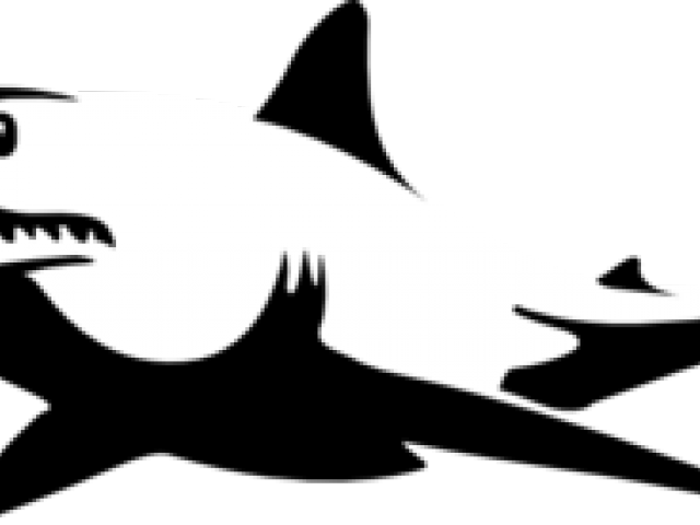 Great White Shark Clipart Public Domain - Shark Pumpkin Carving Stencil - Png Download (640x480), Png Download