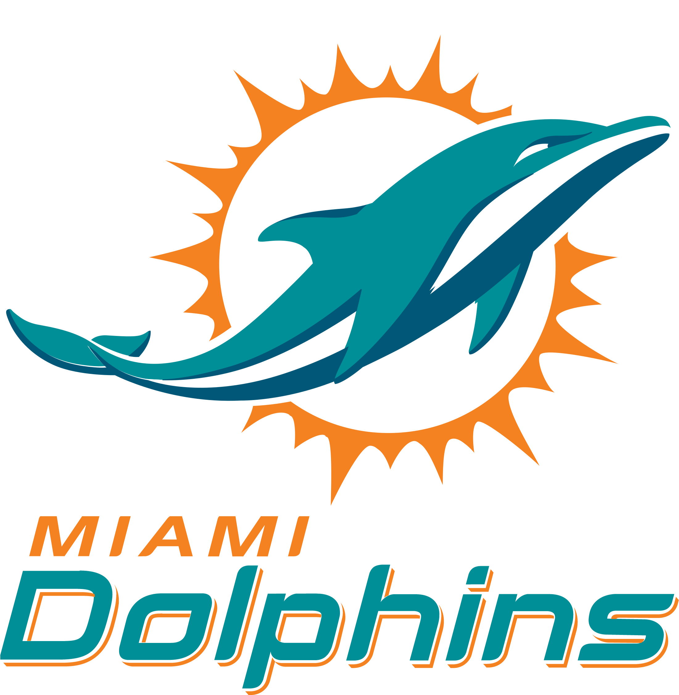 Miami Dolphins - Miami Dolphins Logo Clipart (2400x2600), Png Download