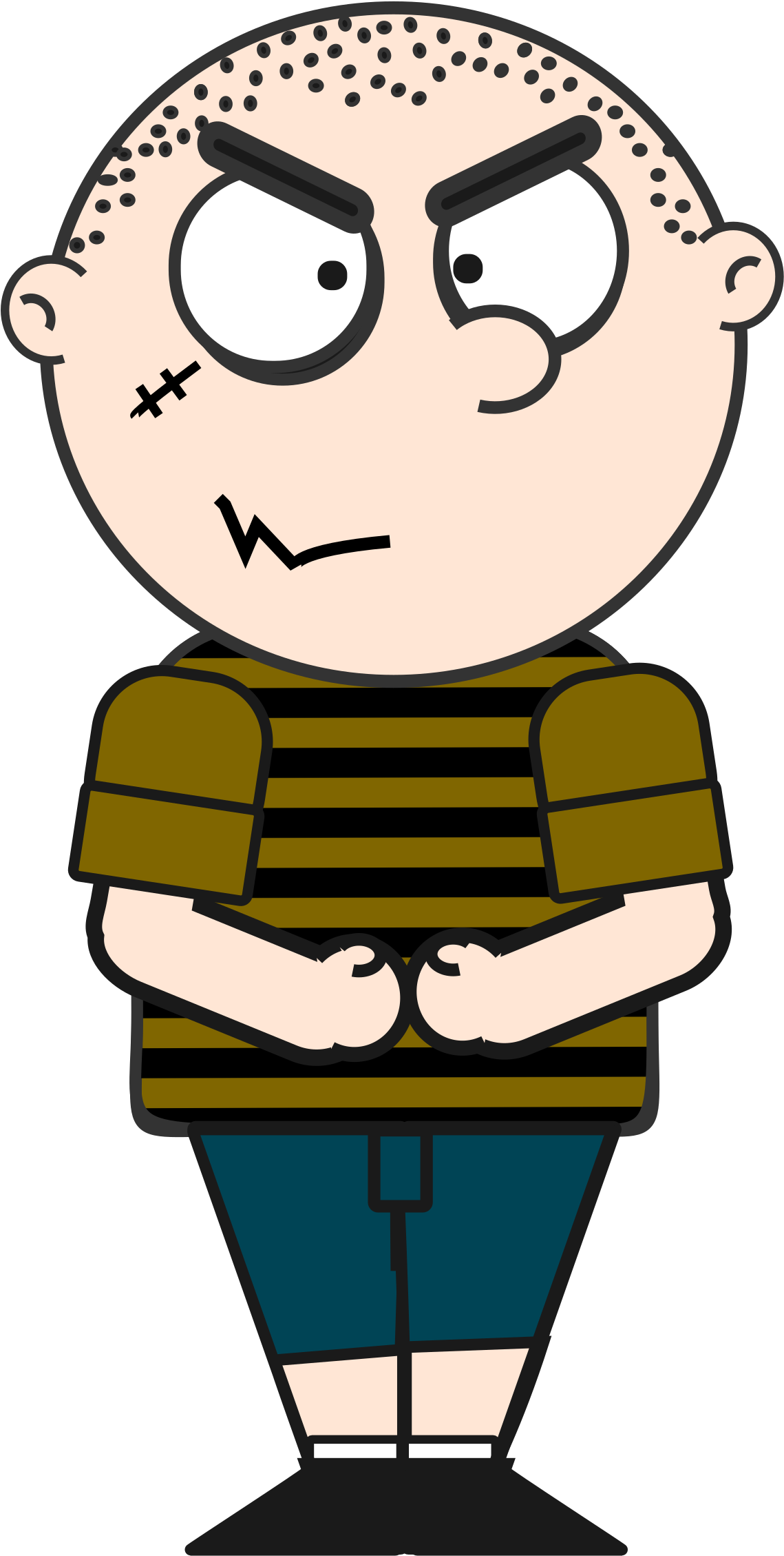Picture Clipart Strange Big Image - Bully Cartoon No Background - Png Download (1697x2400), Png Download