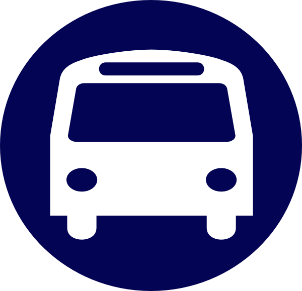 Bus Clip Art At Clker - Icon Bus Png Blue Transparent Png (600x579), Png Download