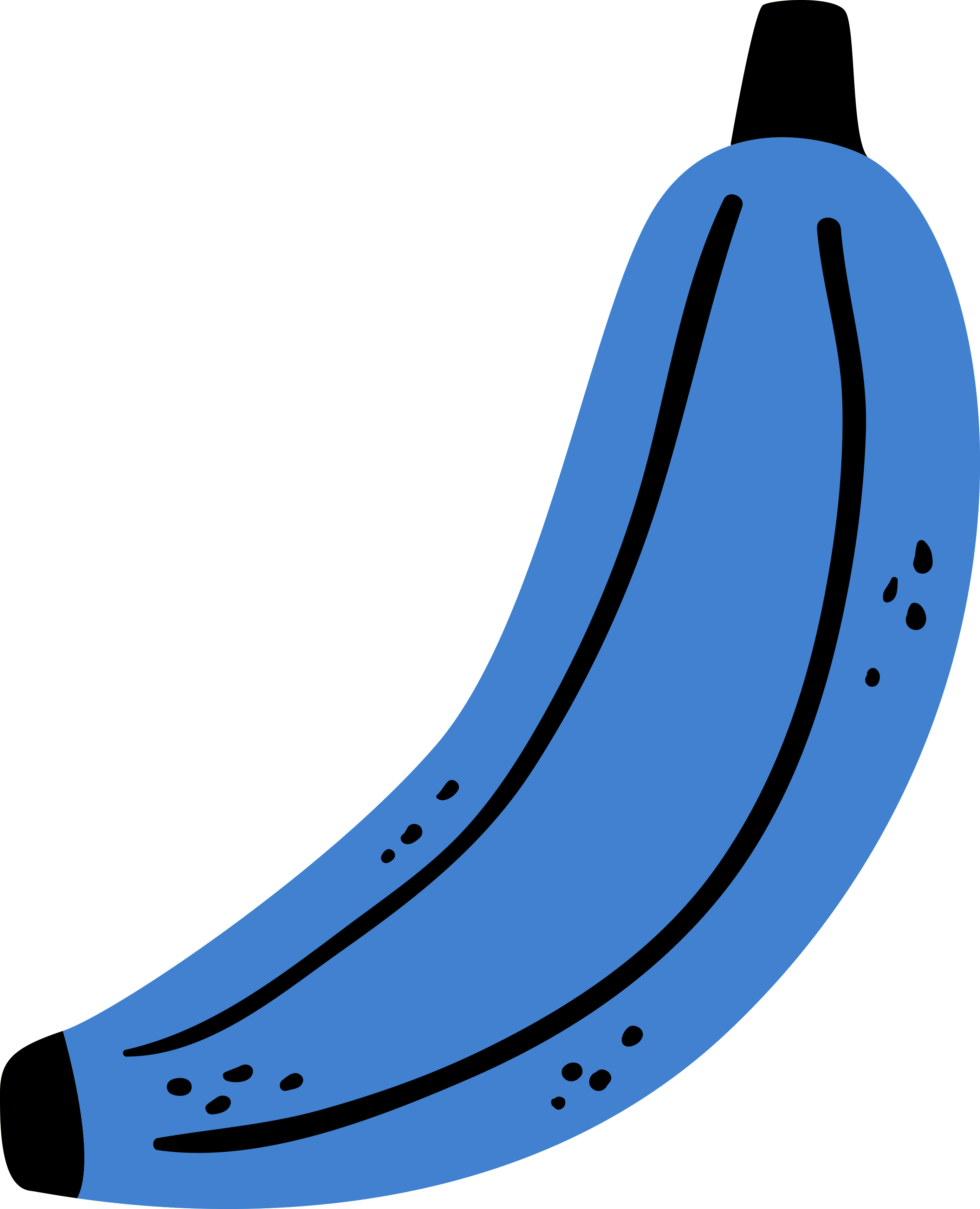 •leave - Blue Banana Clipart - Png Download (2789x3440), Png Download