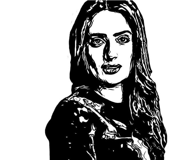 Salma Hayek - Salma Hayek Illustration Clipart (700x560), Png Download