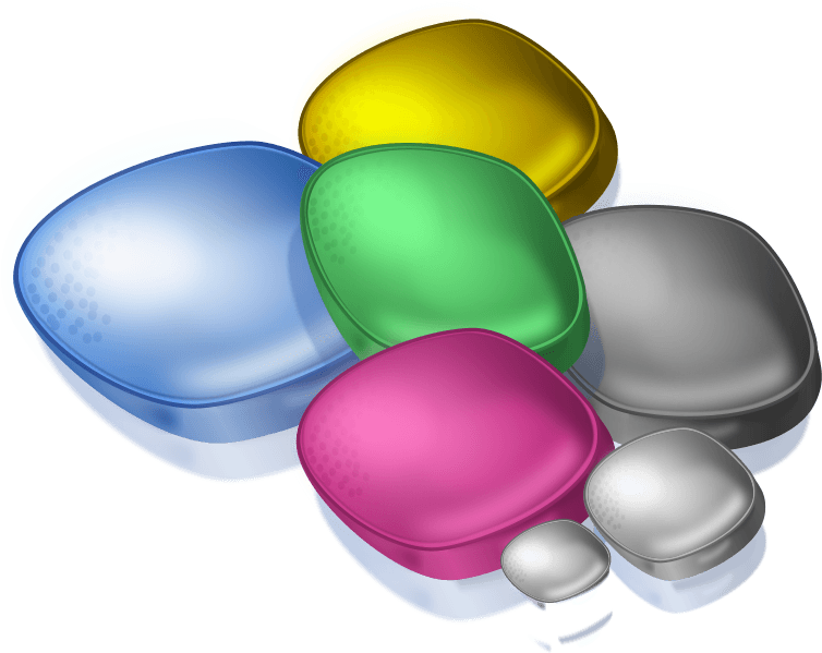 The Stone Cliparts - Colorful Stone Clipart Transparent - Png Download (800x631), Png Download