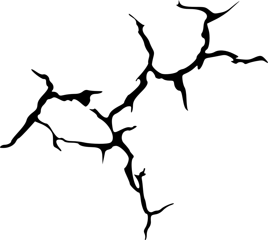Crack Black And White Clipart (1024x916), Png Download