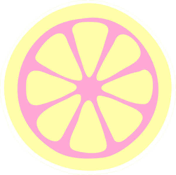 Pink Lemon Slice Clip Art - Ship - Png Download (600x599), Png Download