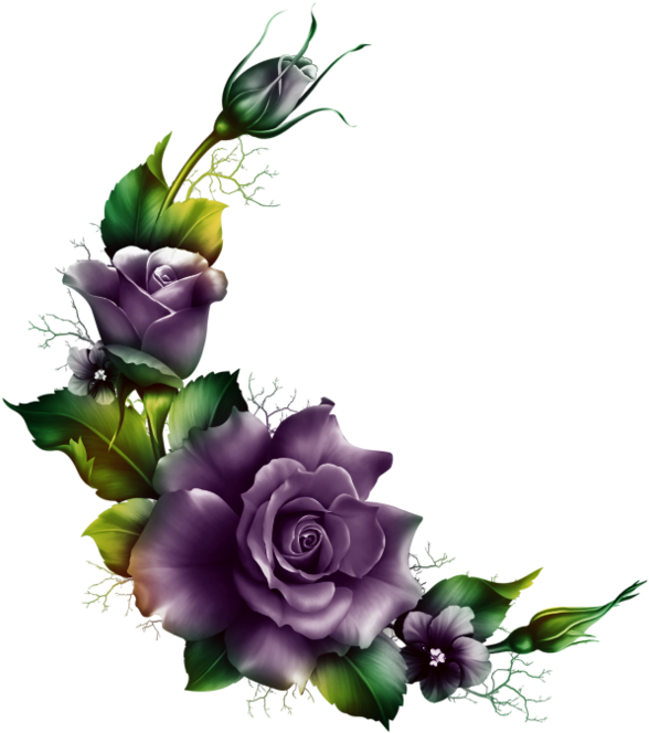 Roses 2 Picture Frame Crafts, Antique Roses, Hibiscus - Flower Clipart (600x677), Png Download