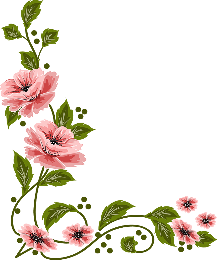 Vintage Flower Clipart Flower Painting - Flower Layout - Png Download (693x829), Png Download