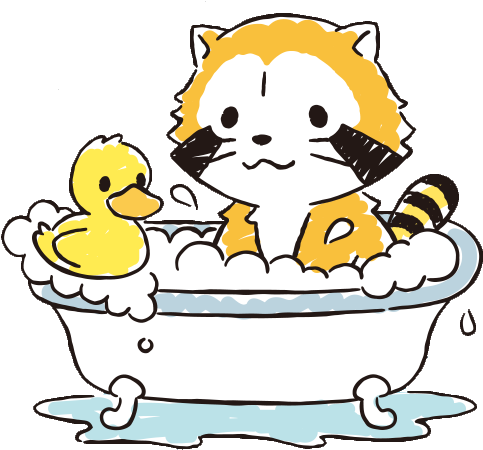 #rascal #puchi #redpanda #duck #watercolor #handpainted - Rascal The Raccoon Clipart (593x480), Png Download