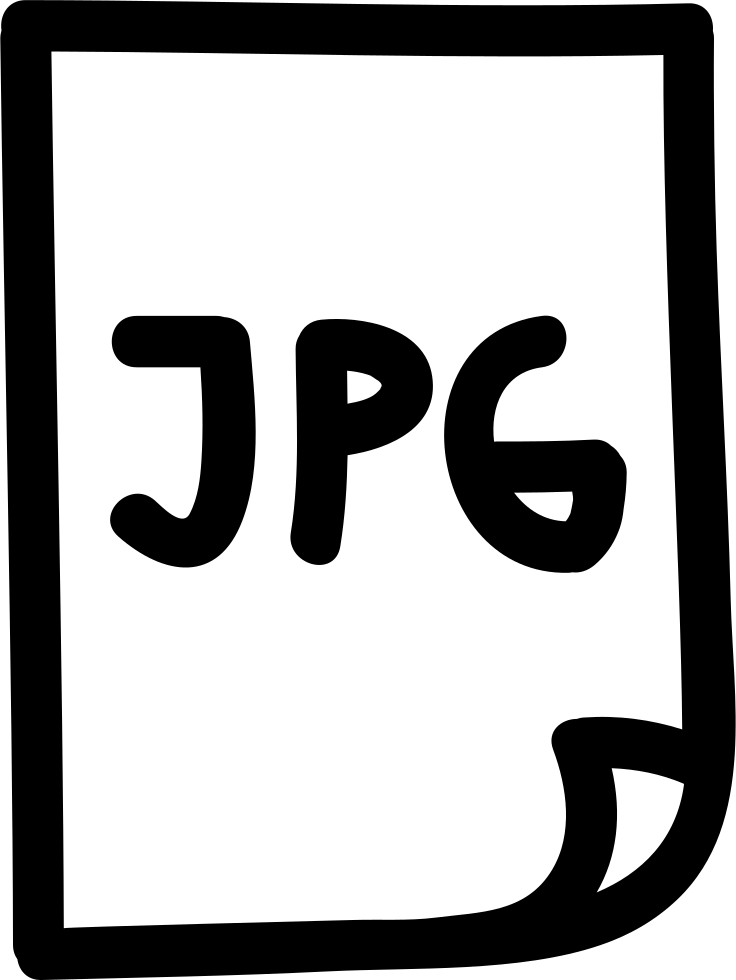 Jpg Hand Drawn File Symbol Comments Clipart (736x980), Png Download