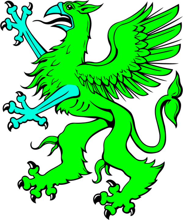 Griffin Vector Clip Art Clipart - Red Griffins - Png Download (600x718), Png Download