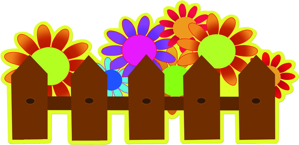 Fence Cartoon Stencil Garden Transprent Png Free - Cartoon Fence Clipart Png Transparent Png (1200x755), Png Download