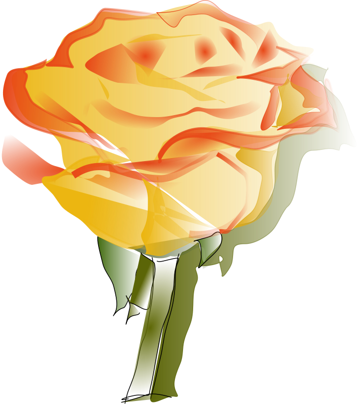 Yellow Rose Design Clipart (706x800), Png Download