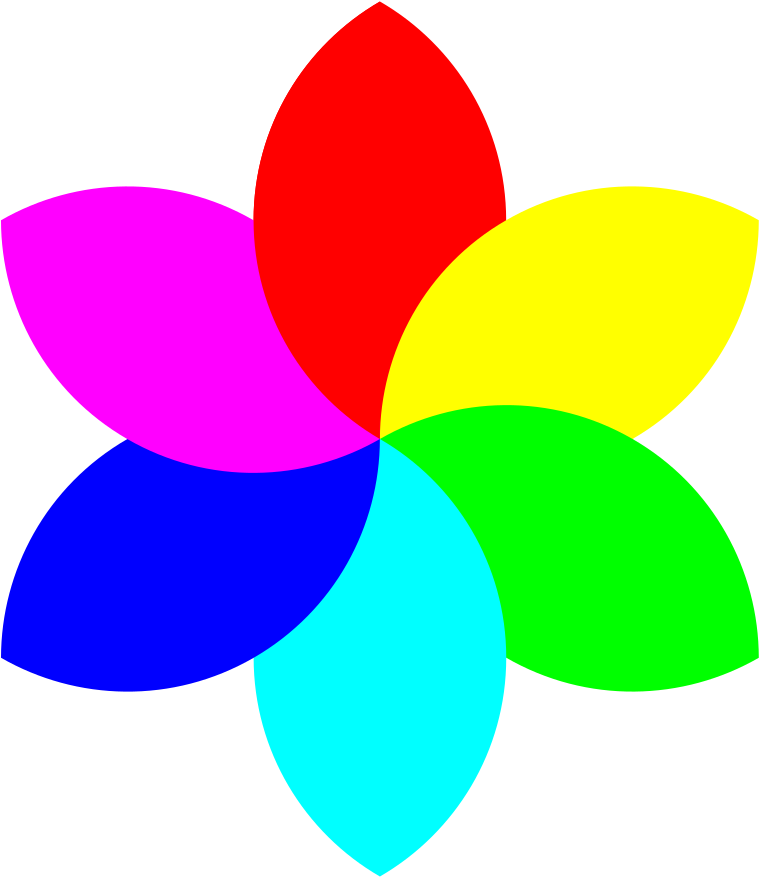 6 Football Petal Flower - 6 Petal Flower Clipart (1000x1000), Png Download