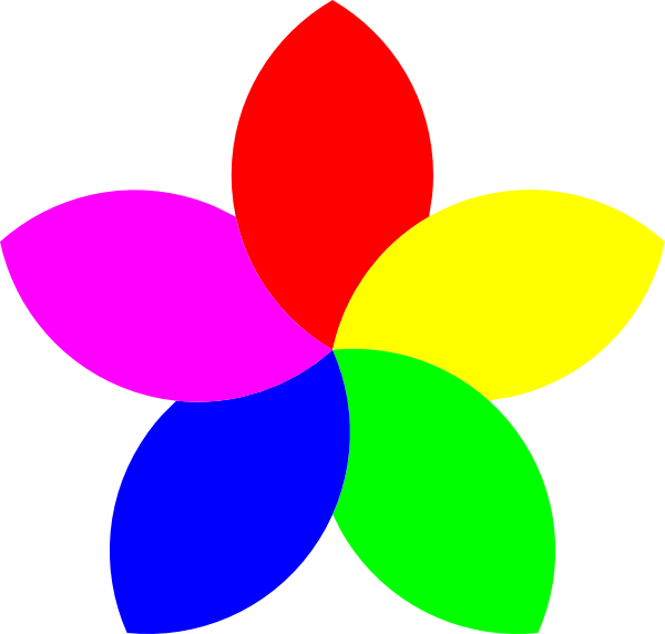 Flower 5 Petals Clipart - Png Download (600x572), Png Download