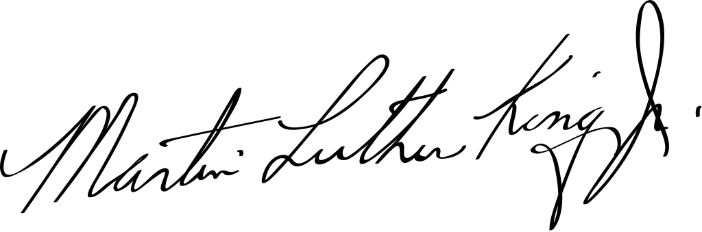 Picture - Firma De Martin Luther King Clipart (1024x339), Png Download