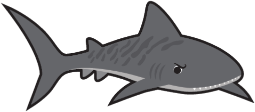 Shark White Silhouette Png Clipart (640x480), Png Download
