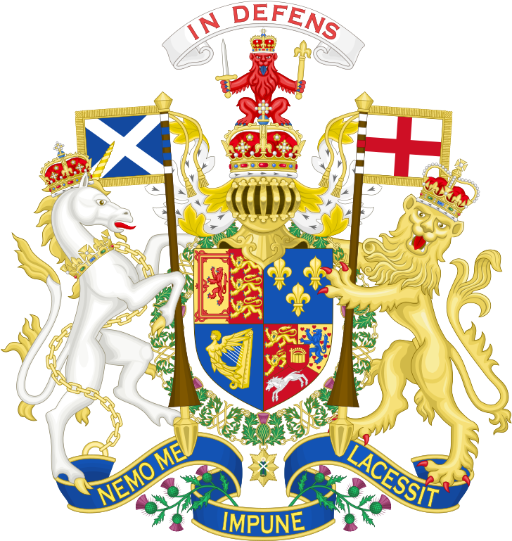 Coat Of Arms Of Great Britain In Scotland - King George Vi Coat Of Arms Clipart (753x768), Png Download