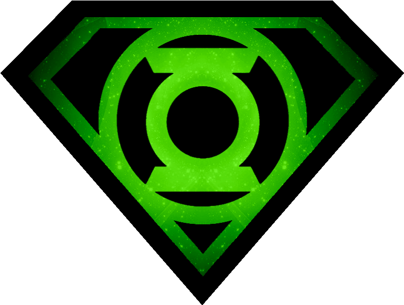 Clip Arts Related To - Superman And Green Lantern Logo - Png Download (825x626), Png Download