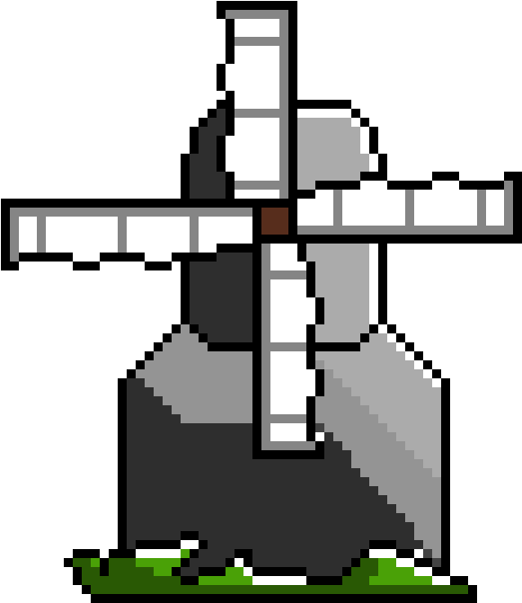 Wind Turbine - Wind Turbine Pixel Art Clipart (600x690), Png Download