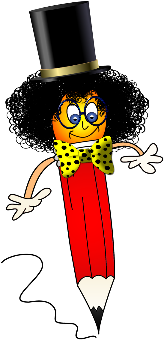 Free Cartoon Pencil Graphic - Gambaran Pensil Animasi Clipart (640x1215), Png Download