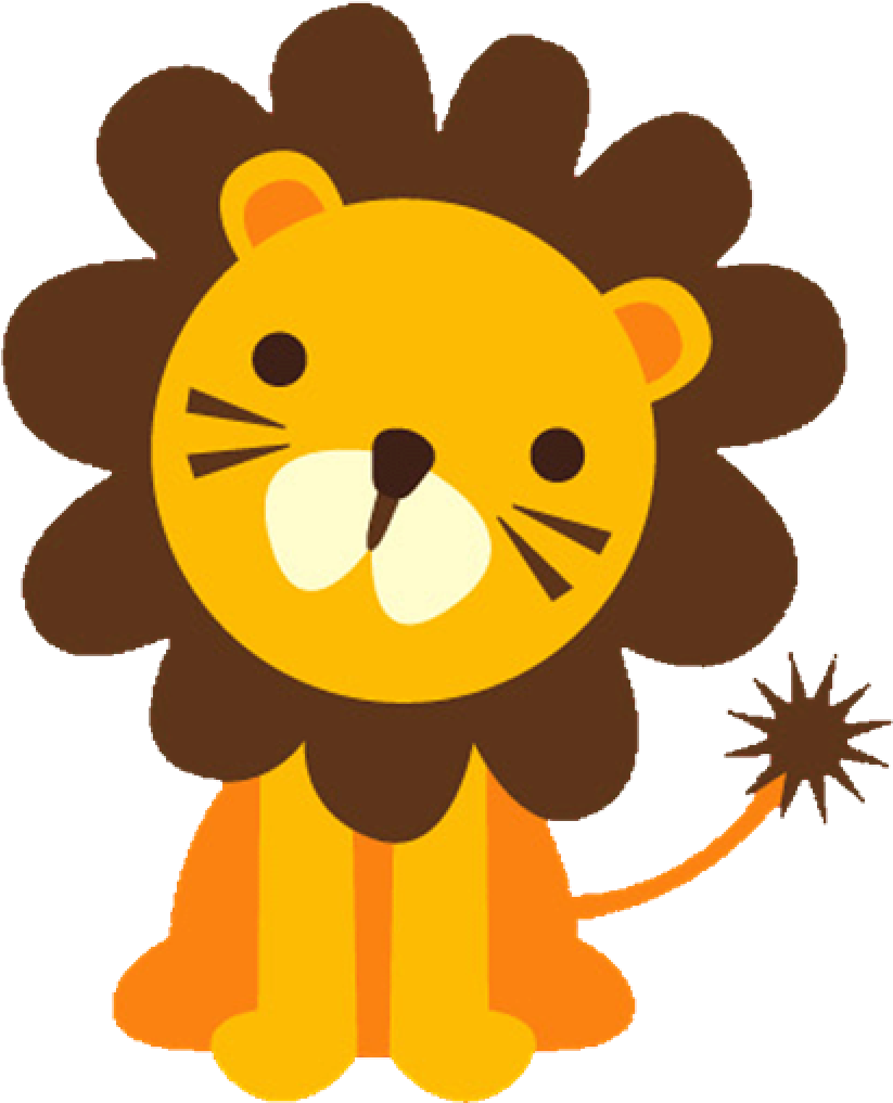 Baby Lion Clipart Baface 71 With Clipart Ba Shower - Big And Small Animals - Png Download (823x1017), Png Download