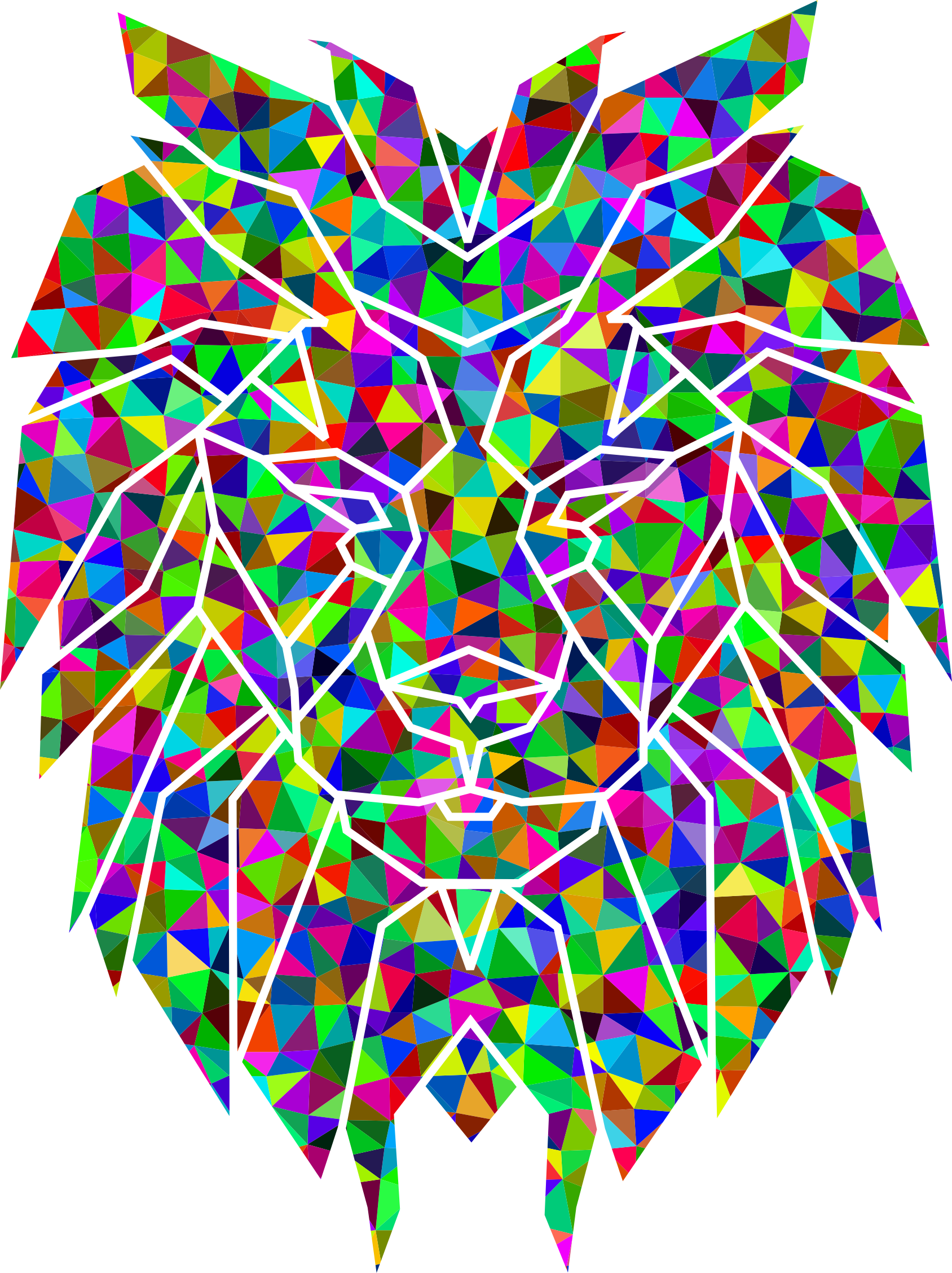 Lionhead Rabbit Color Tiger T-shirt - Spreadshirt Langarmshirt Colorful Lion Clipart (561x750), Png Download