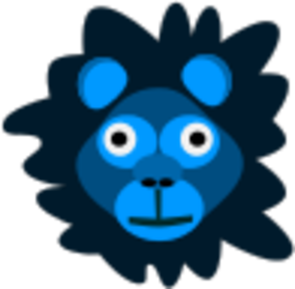 Crazy - Custom Cartoon Lion Head Shower Curtain Clipart (600x588), Png Download