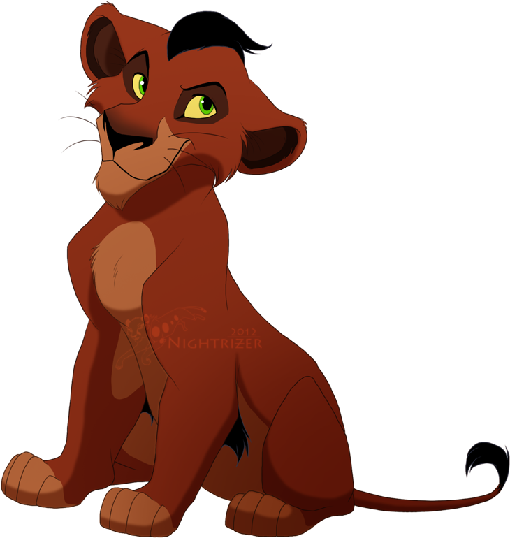 Lk, A Young Lion Cub, - Scar Lion King Cub Clipart (742x784), Png Download