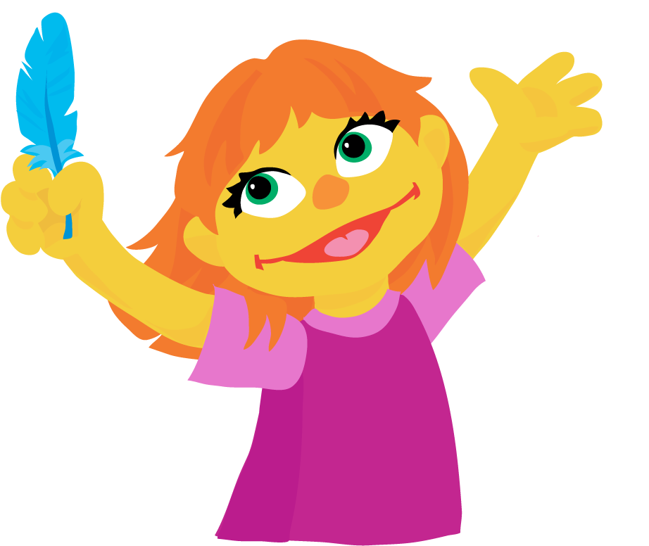 The Muppet Julia Has Not Yet Made Her Tv Debut, But - Julia From Sesame Street Clipart (800x600), Png Download