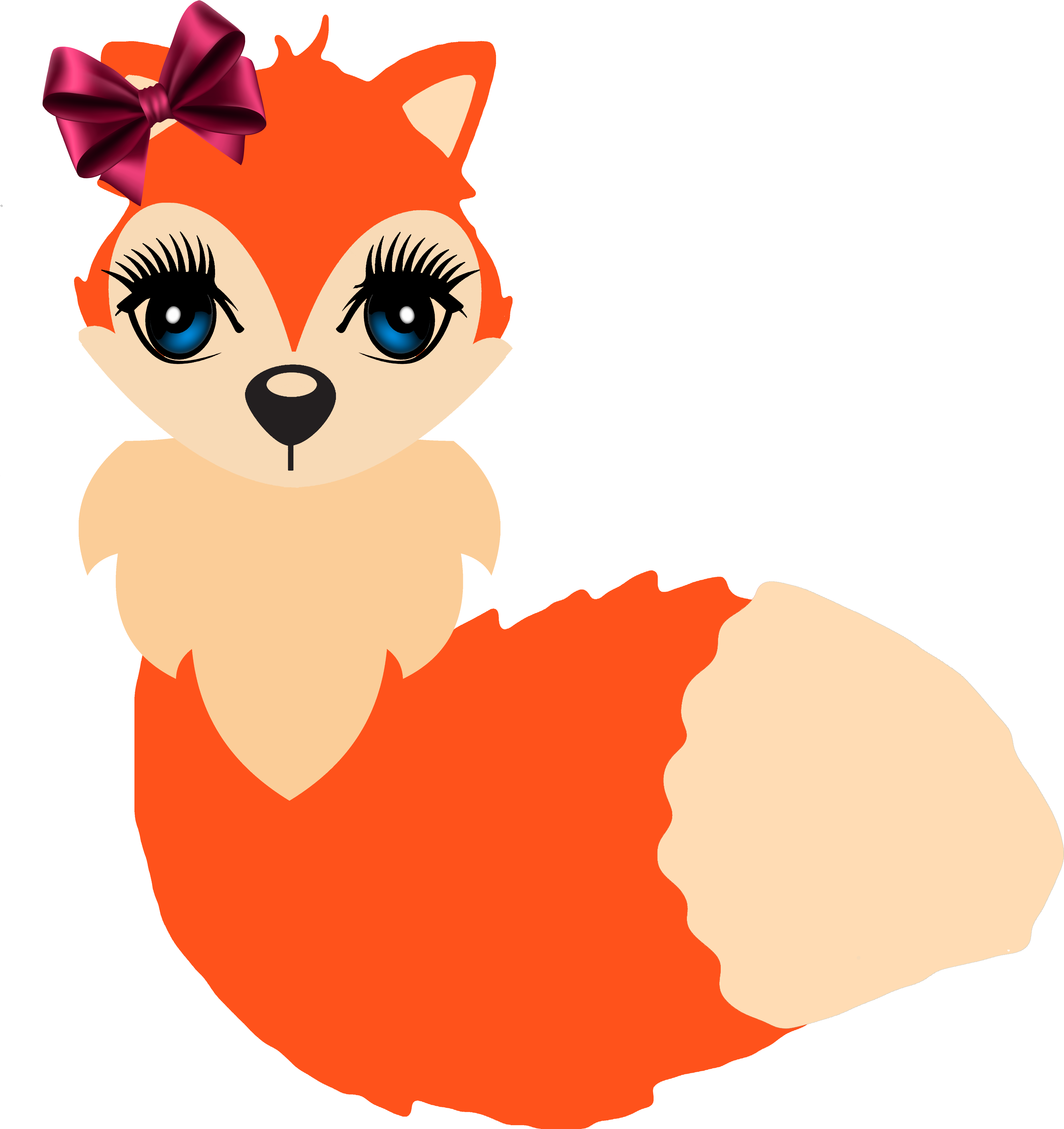Cute Fox Clip Art - Png Download (7087x8268), Png Download