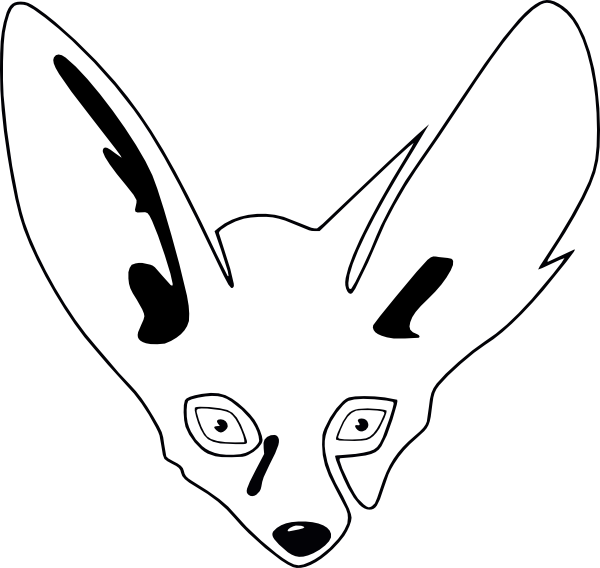 Simple Fennec Fox Drawing Clipart (600x568), Png Download