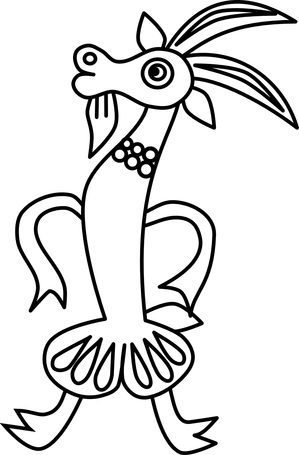 Goat Vs Wolves Wolf Black White Line 999px 182 - Goat Clipart (999x1518), Png Download