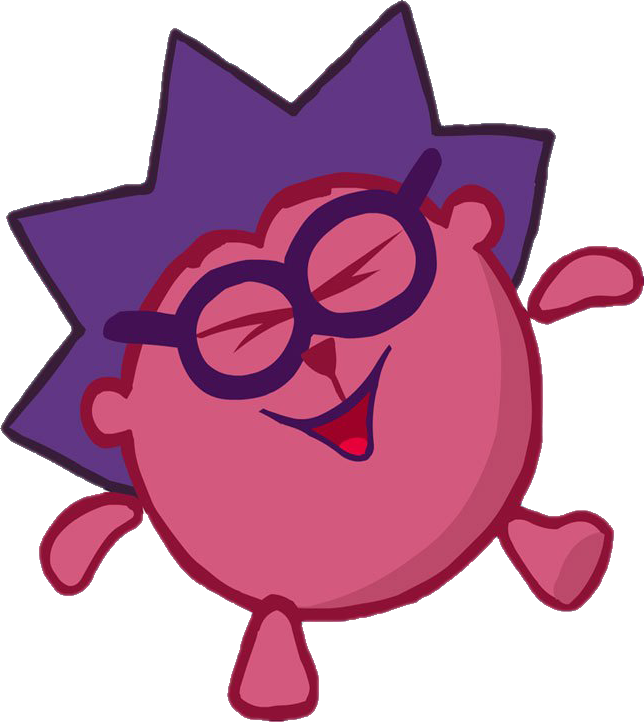 Magenta Hedgehog With Purple Spikes And Purple Glasses - Ёжик Смешарики Clipart (644x722), Png Download