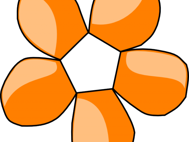 Orange Flower Clipart Fower - Clip Art - Png Download (640x480), Png Download