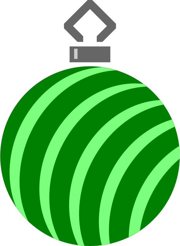 Christmas Ornament Ball Santa Claus Christmas Day Green - Christmas Ornament Clipart (548x750), Png Download
