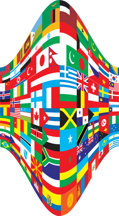 Flags Of The World World Flag Flag Of Serbia Rainbow - Flaggen Der Welt Grußkarte Clipart (412x750), Png Download