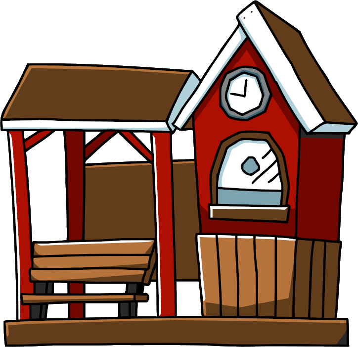 Train Station Png - Train Station Cartoon Png Clipart (724x701), Png Download