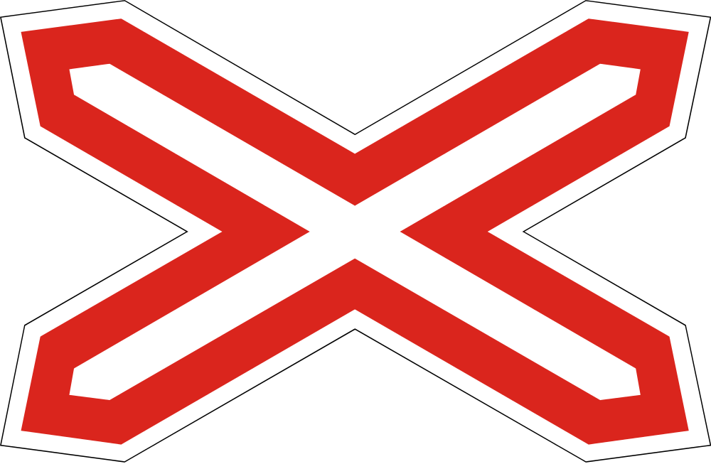 Open - Paso A Nivel Con Barreras Clipart (1000x653), Png Download