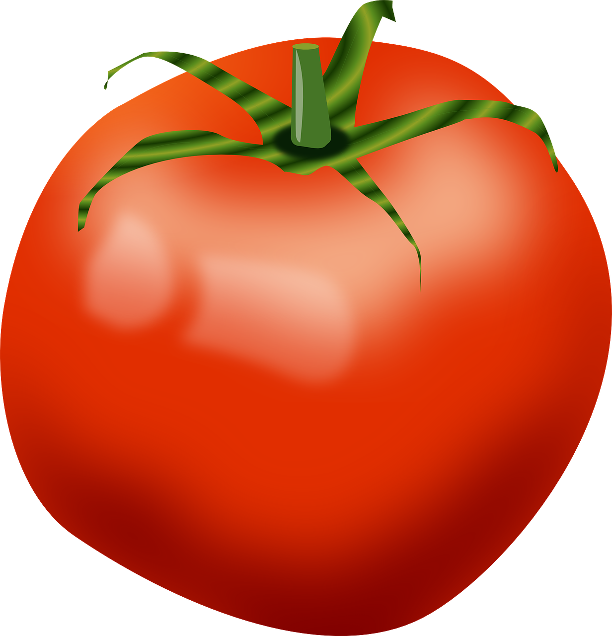 Cartoon Tomato Transparent Background Clipart (576x598), Png Download