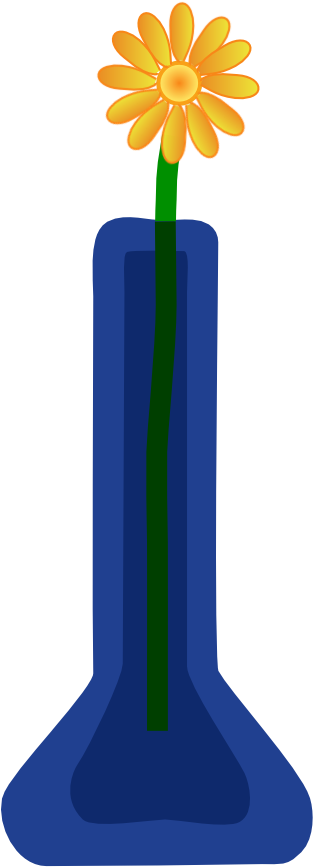 Flower In Vase - Clip Art - Png Download (1000x1000), Png Download