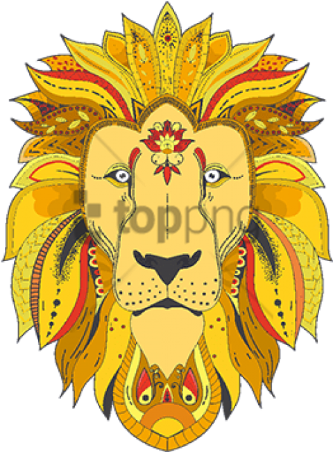 Free Png Mandalas De Animales A Color Png Image With - Mandala De Leon Coloreado Clipart (480x651), Png Download