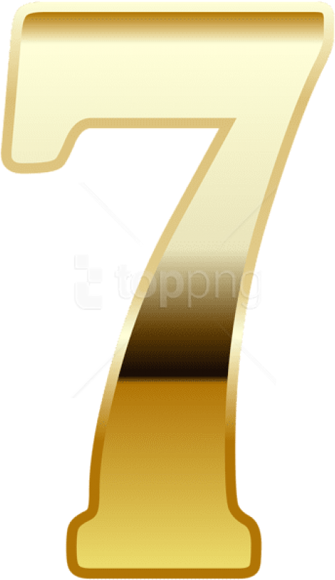 Free Png Download Gold Number Seven Clipart Png Photo - Number Seven Gold Png Transparent Png (480x838), Png Download