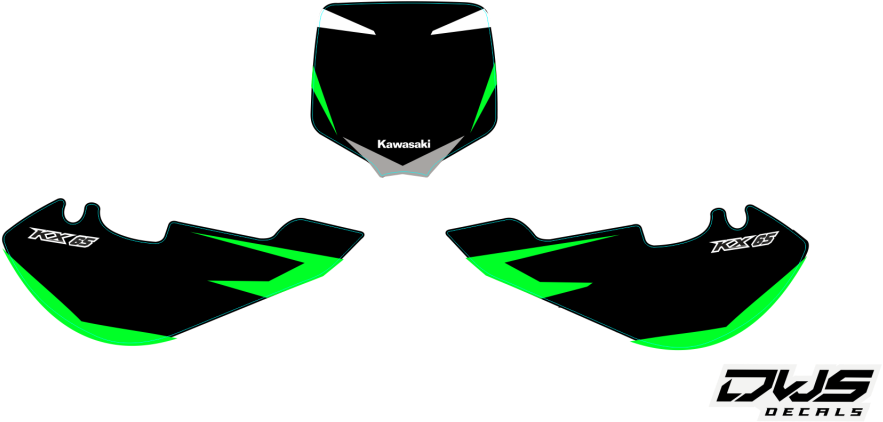 Nummerset Kawasaki Kx 65 Clipart (1024x502), Png Download