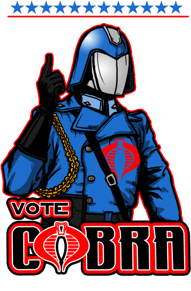 Vote Cobra Commander Clipart (890x1024), Png Download