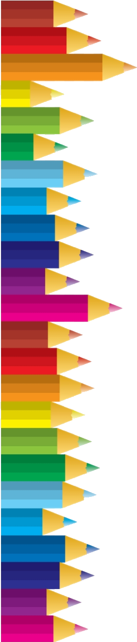 Pencil Colored Pencils Clipart Transparent Images Free - Pencil Border Clipart - Png Download (300x1403), Png Download